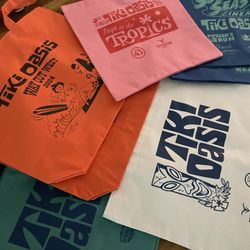 Tiki Oasis Tote Bags 