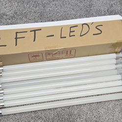 2 Foot Length LED Bulbs, Works With Ballast. 