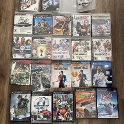 PS2 And PS3 Video Games And Controllers