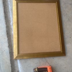 Bulletin Board With Gold Border 