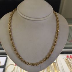 10k Solid Gold Rope Chain 53 Grams 22 Long Layaway Available 10%dwon If You Interested Please Make Sure You Ask For Maribel Thank You 