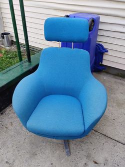 Vintage Blue Swivel Chair