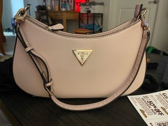 Guess Noelle Zip Top Shoulder Bag Light Rose