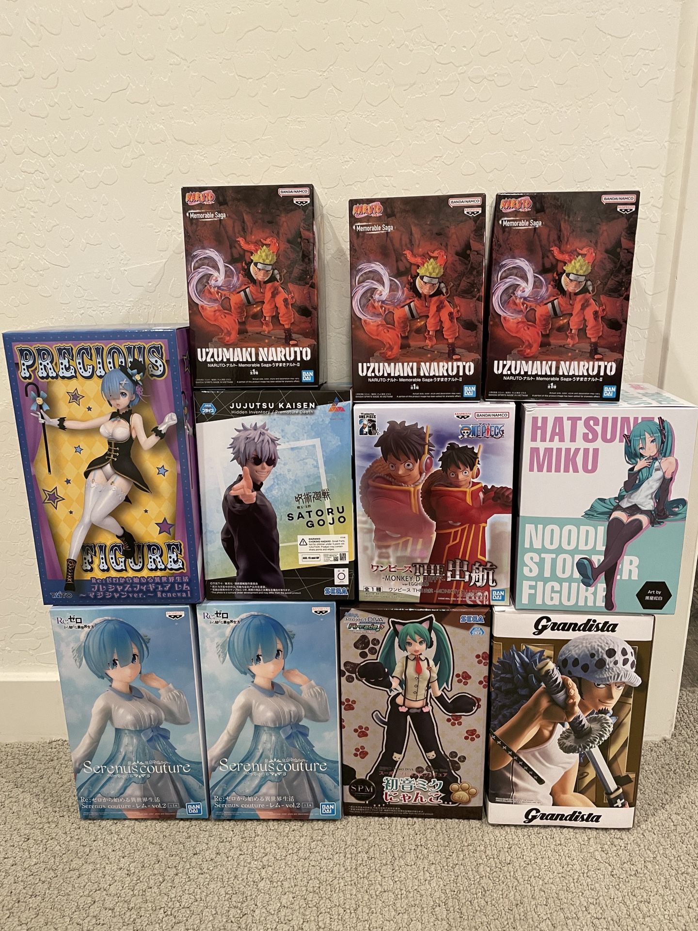 Anime Figure Figurine Naruto One Piece Hatsune Miku Precious Rem Jujutsu Kaisen