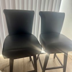 Black swivel Bar stools