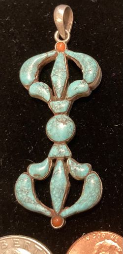 Vintage Nice Quality Turquoise Pendant, Silver, Quality, Jewelry, Accessory, Clothing, Necklace, Charm, Bracelet