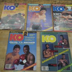 LOT 5 THE KNOCKOUT BOXING MAGAZINE KO 1993  MARCH MAY JUNE AUGUST NOVEMBER  MINT
