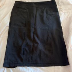 Black Pencil Skirt with Pockets