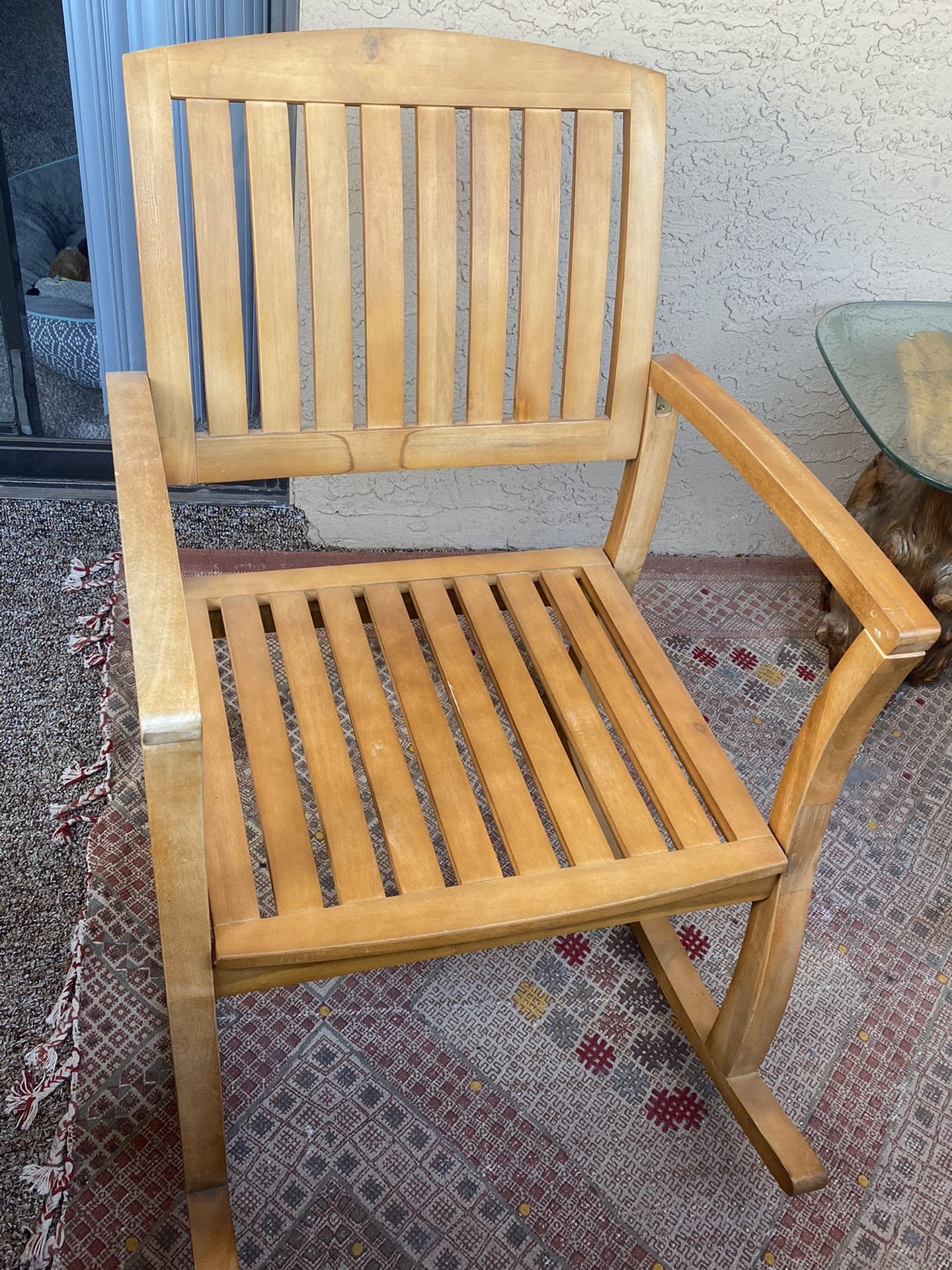 Wooden rocking chair set