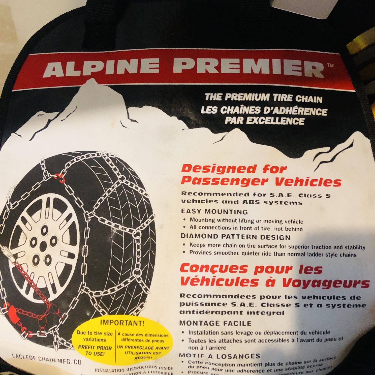Tire Chains ( For 2013 Civic And More)
