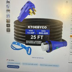 50 Amp RV Extension Cord 25 ft 250v