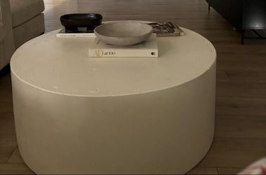 Round Plaster Coffee Table