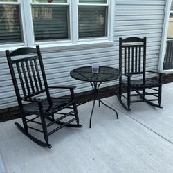 Set Of Two Rocking Chairs (table Not Included)