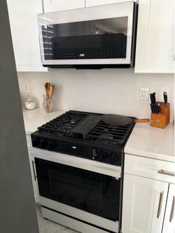 Samsung fridge, stove and microwave