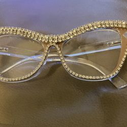 Crystal Framed Non-prescription Eye Glasses