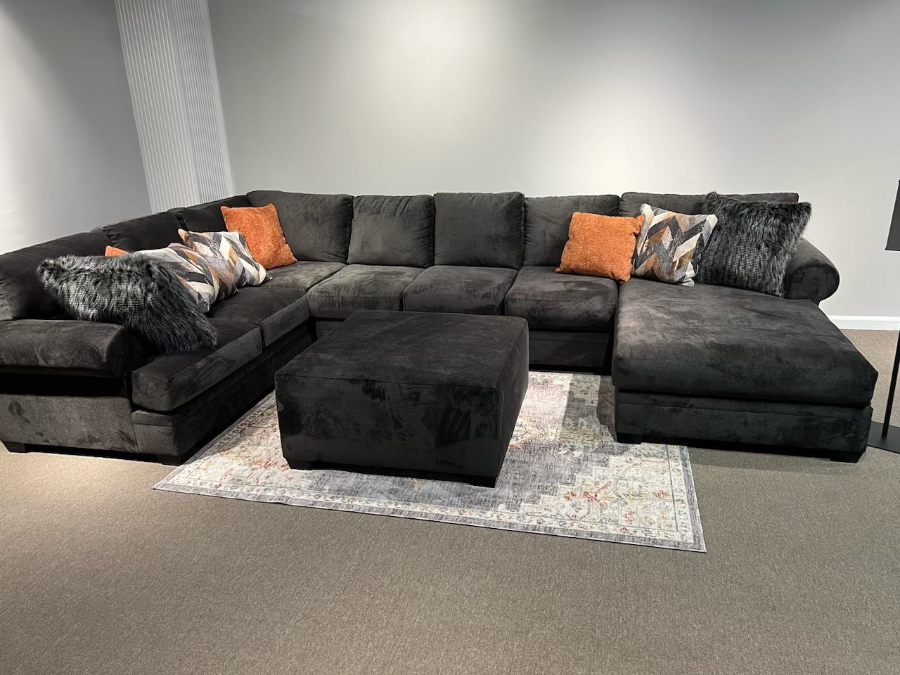 Nice Sectional With Ottoman 