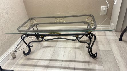 Glass coffee table