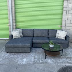*Free Delivery* Gray Bassett Sectional Couch Sofas