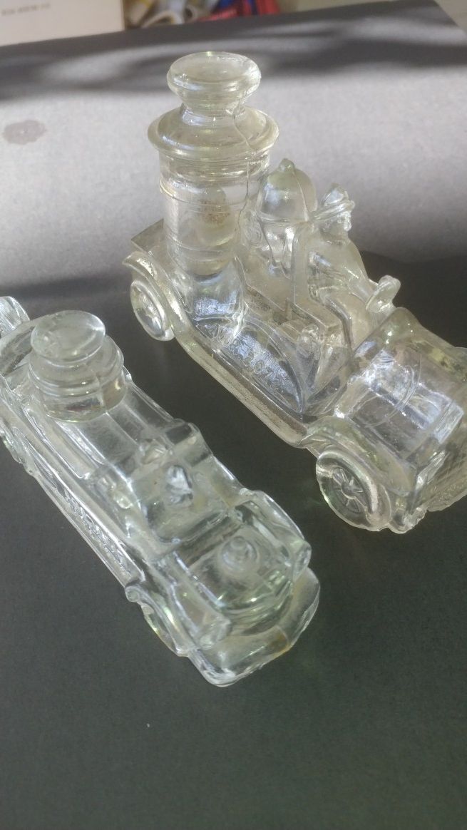 Vintage avor glass fire trucks