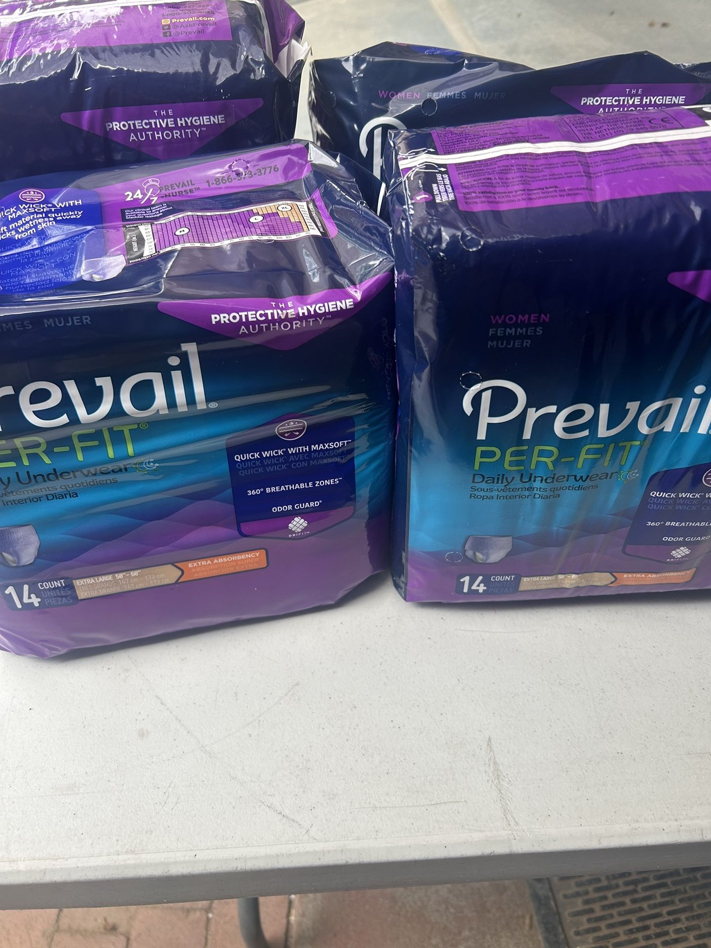 Prevail Women Daily Underwear XL Extra Absorbency All 4 Packages For