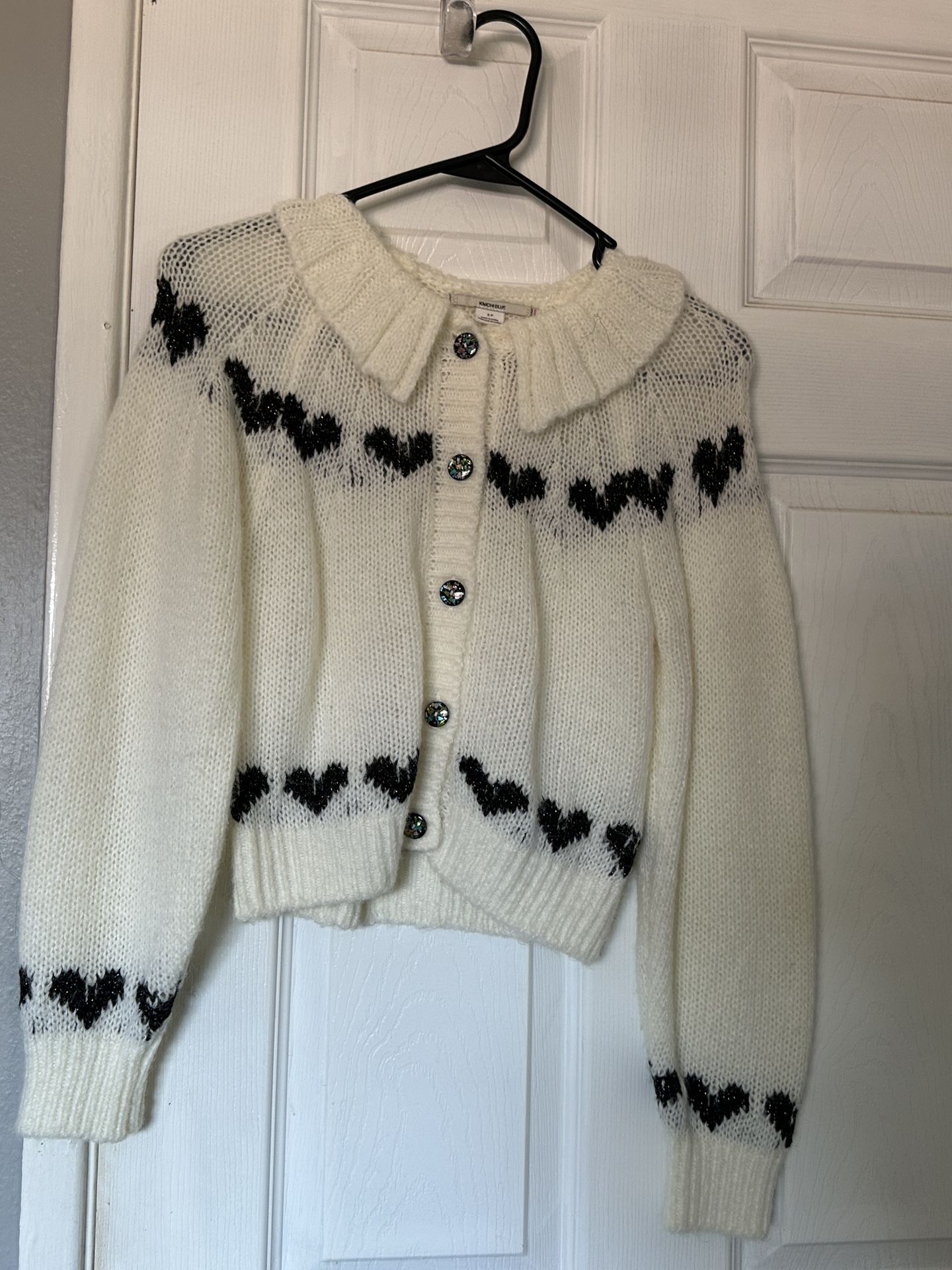 Kimchi Blue - White Bib Collar Cardigan