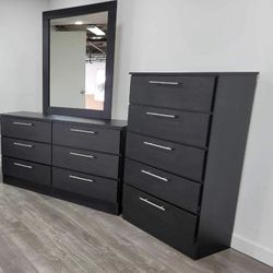 Dresser Whit Mirror And Chest - Cómoda Con Espejo Y Gavetero 