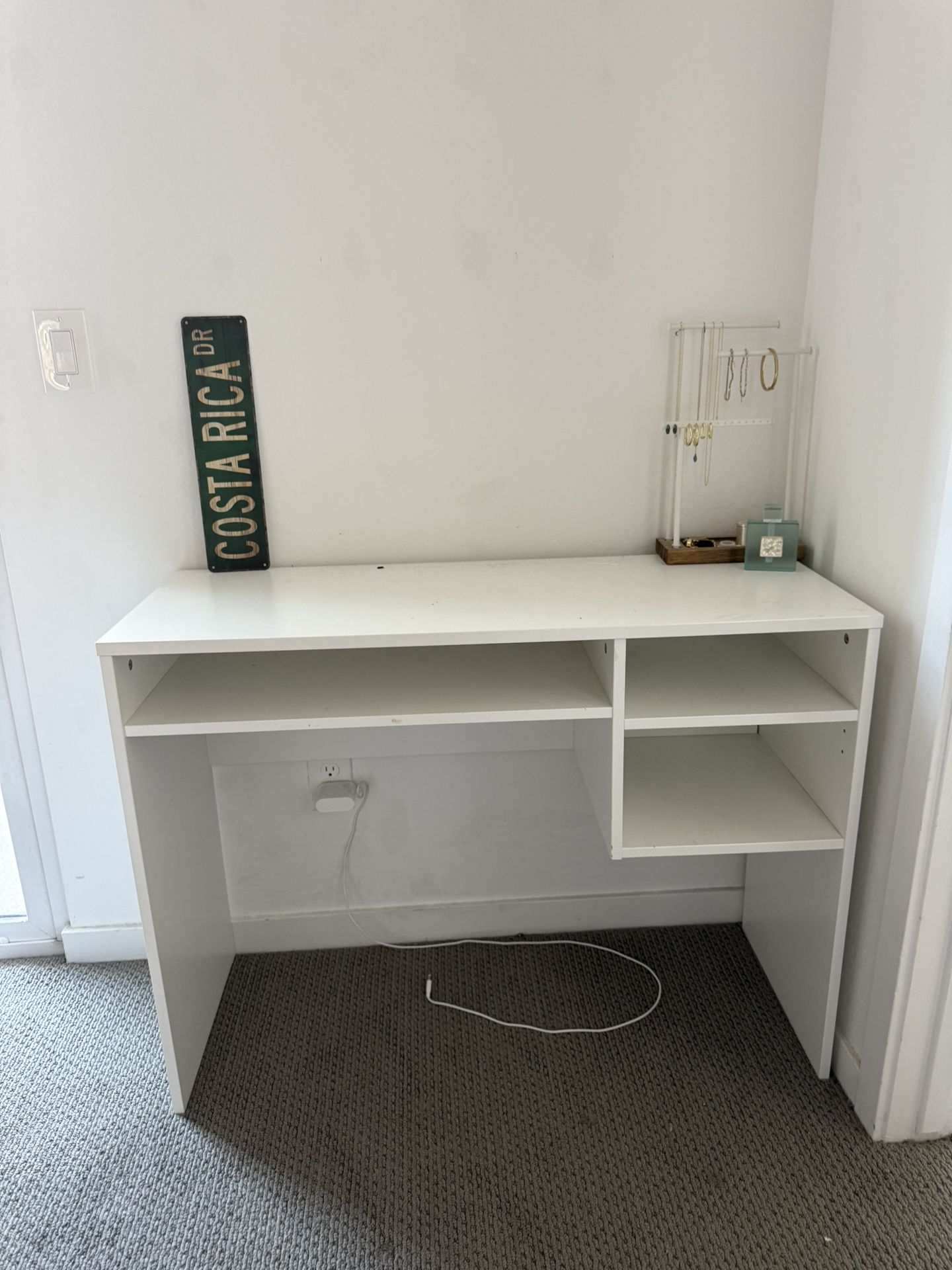 White IKEA desk