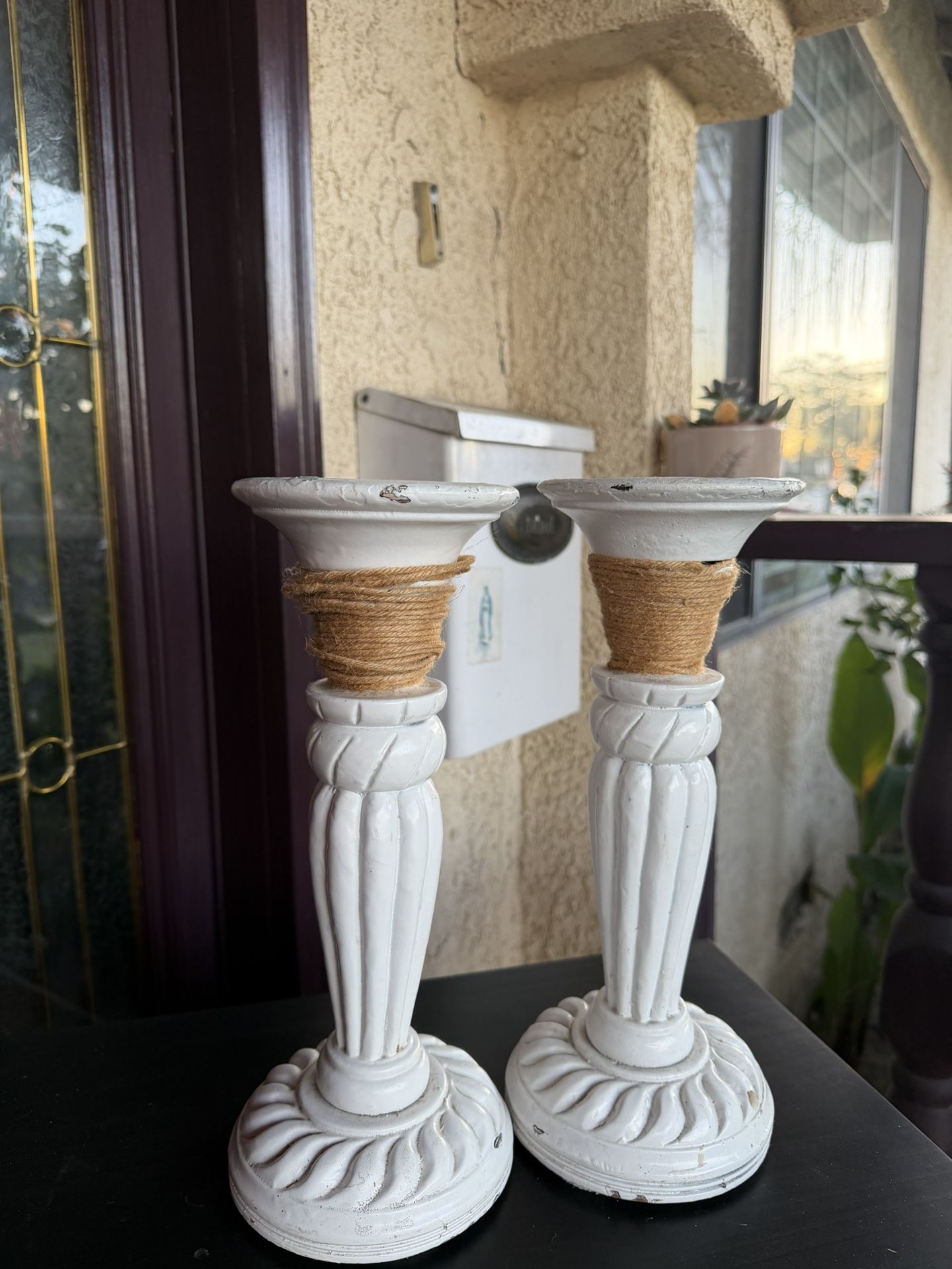 White Candle Holder check Pic for condition