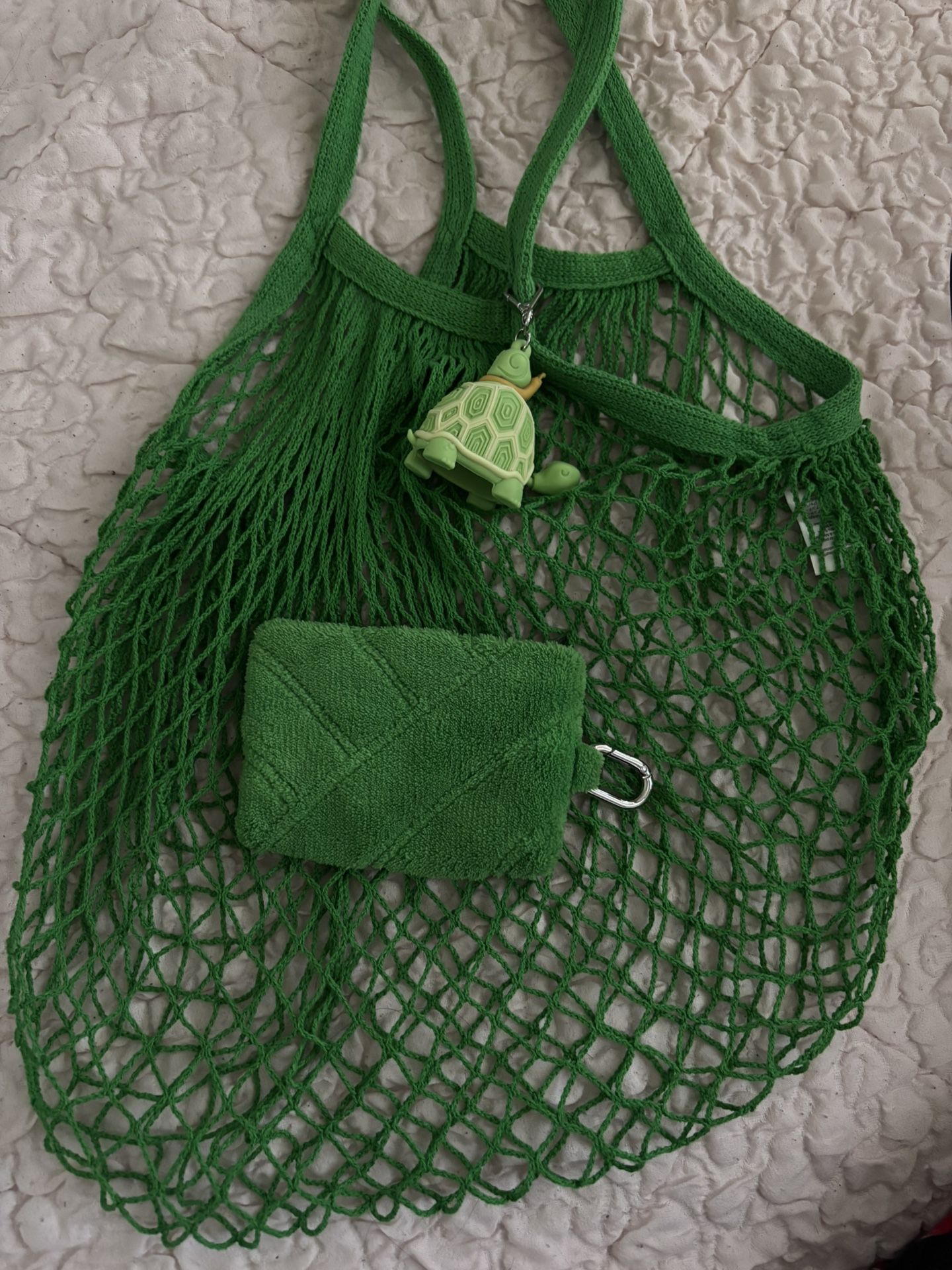 Knit Beach Bag With Wallet