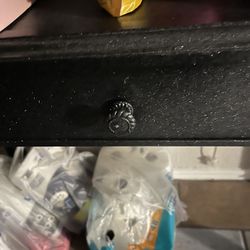 Black Glitter Makeup Table 