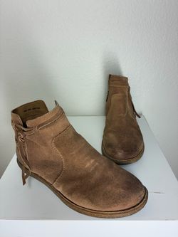Born Women’s Brown Suede Ankle Boots with Side Tassel