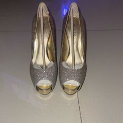 Guess Gold Sparkle Heels
