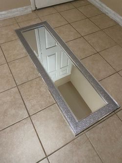 sparkly sliver long mirror