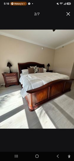 Solid wood King bed frame - Legacy Classic Camden Heights