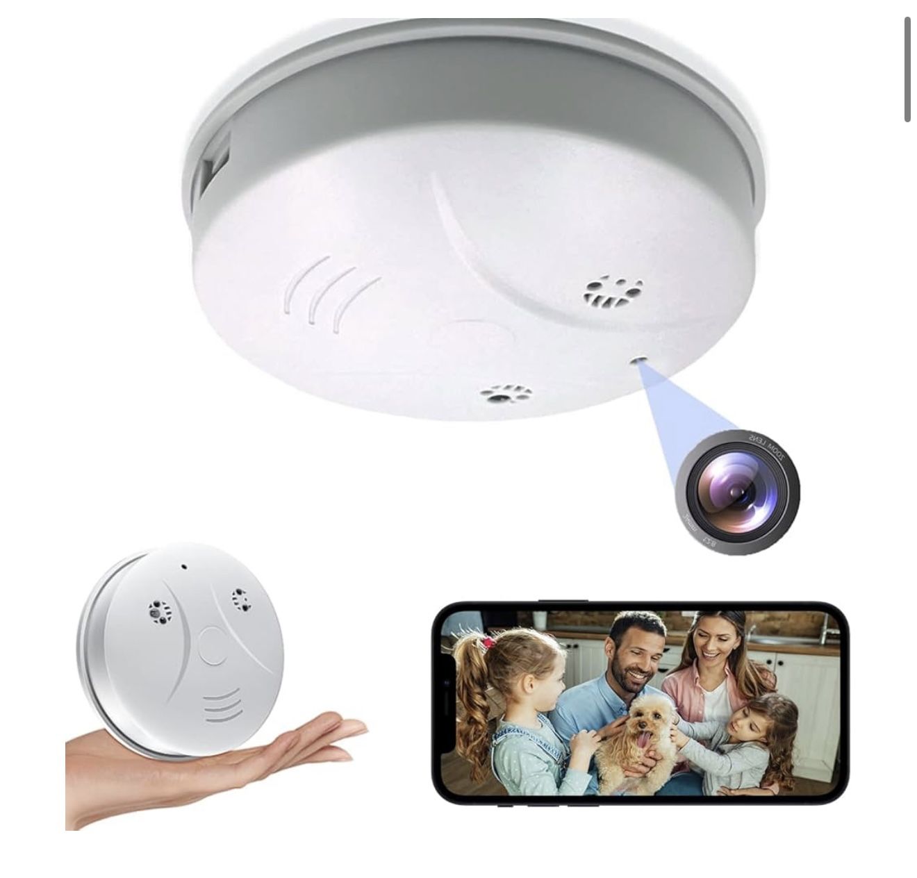 New Security HD WiFi Smoke Detector Hidden Camera Nanny Cam with Motion Detection Surveillance