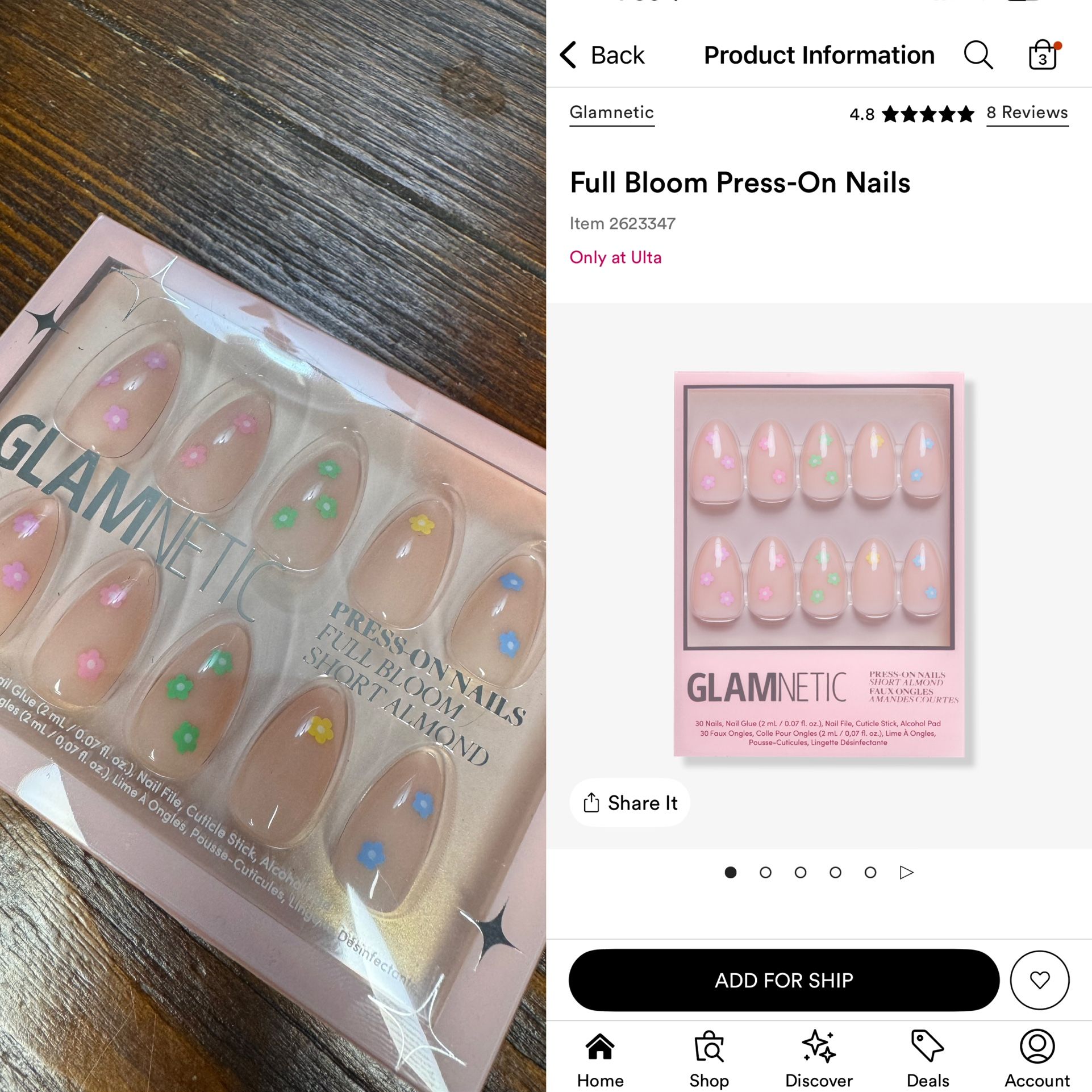 Glamnetic full Bloom Press On Nails
