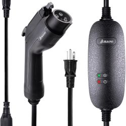 Asani Level 1 and 2 EV Charger - 110-240V at 16 amps - Laptop charger for electric vehicles with NEMA 6-20 plug adapter NEMA 5-15 