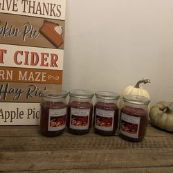 Ashland 17oz Harvest Wreath Candle - Set Of 4