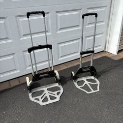 Foldable Hand Trucks.  $40 Large $30 Small 