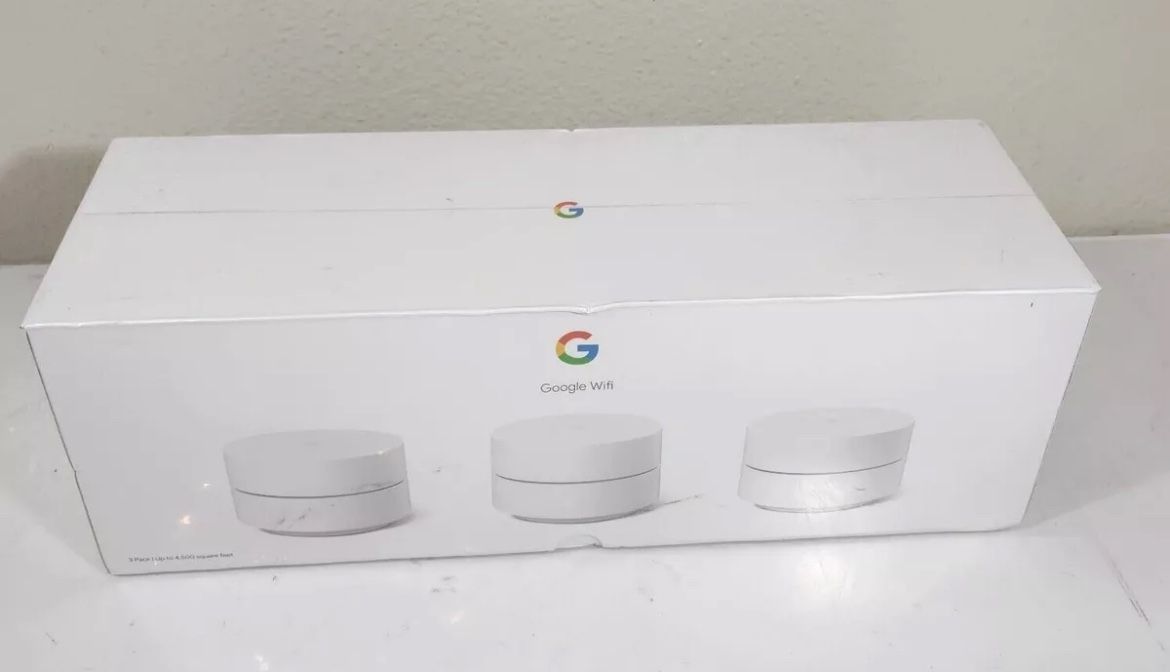 3 Google Wifi - AC1200 - Mesh WiFi System - Wifi Router - 4500 Sq Ft Coverage - 5 pack