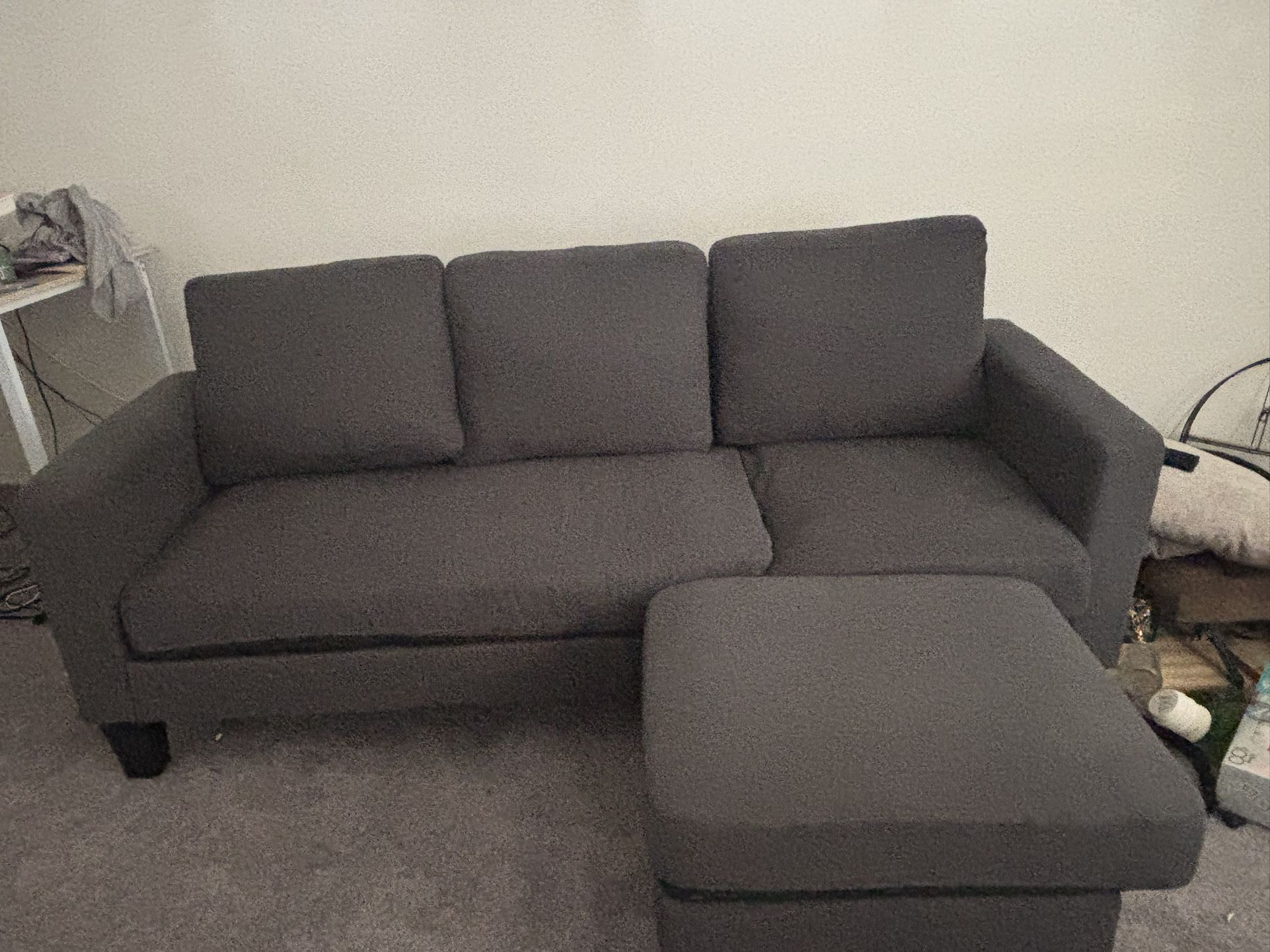 Small Couch With ottoman