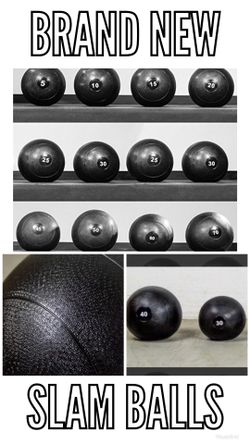 Brand New Slam Balls- 20 Lb To 70 lb Balls Available.