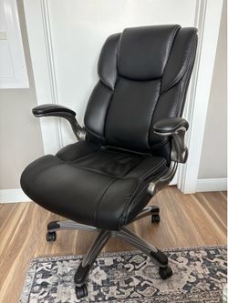Office Chair - Ergonomic, Adjustable Lumbar Support, Flip-Up Arm Rests