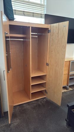 Natural wood ikea wardrobe