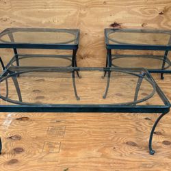 Vintage Patio Table And Side Tables 150