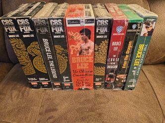 Bruce Lee VHS tapes  bundle. Used $40