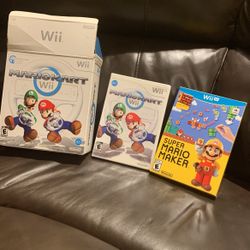 Nintendo Wii MarioKart and Super Mario Maker