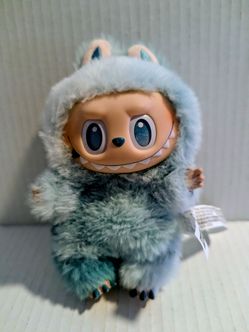 Pop Mart Labubu the monsters Big Into Energy Hope Blue Plush Doll Pendant
