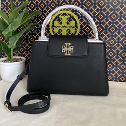 New, tory burch Britten small satchel crossbody handbag Black