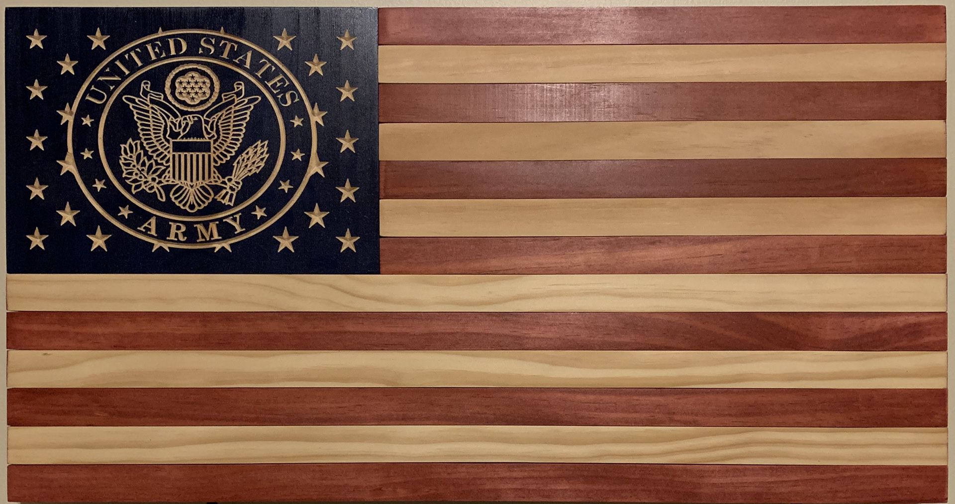 Handmade Wood Flag - Carved Union